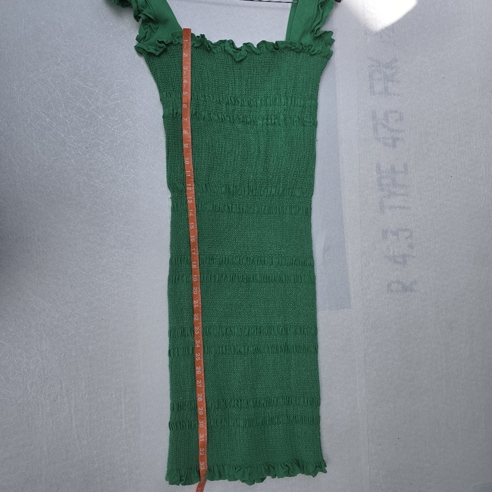 Capulet Smocked Square Neck Midi Dress S - Picture 5 of 8